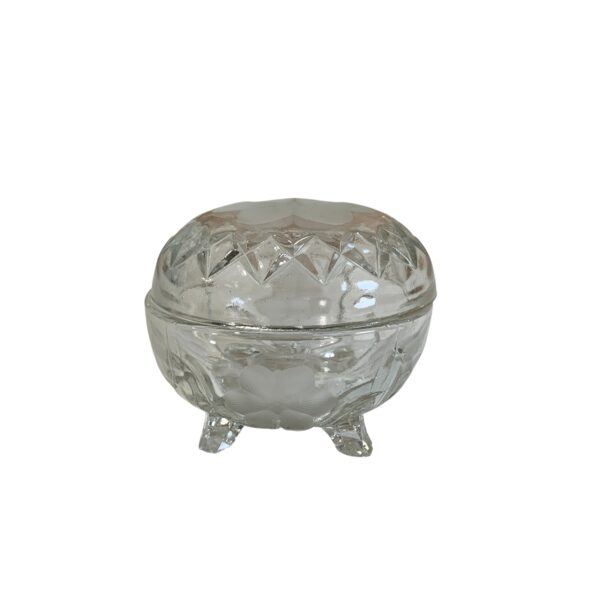 Locksskål Glas Ask Vintage Blomma 10cm