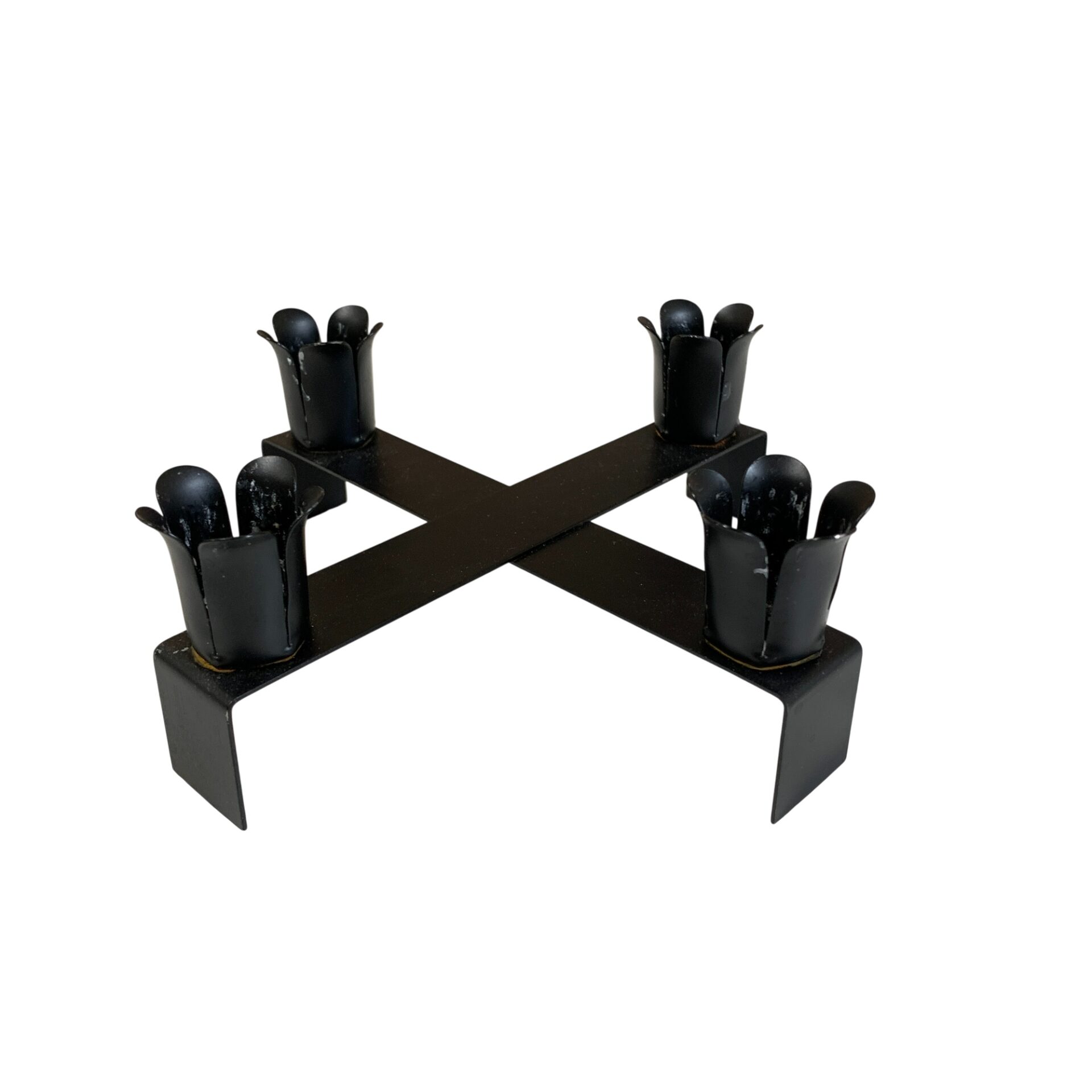 Ljusstake Svart Kronljus 14cm