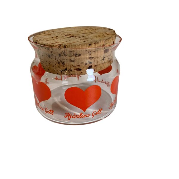 Sea Hjärtans Gott Skål Burk Glas 10cm Retro