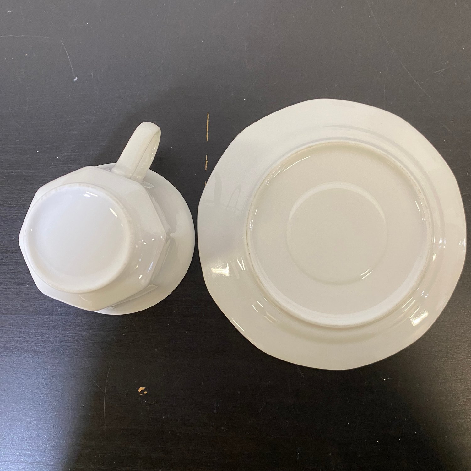 Servis 10-delar Kopp med Fat Porslin Vit Design - Bild 5