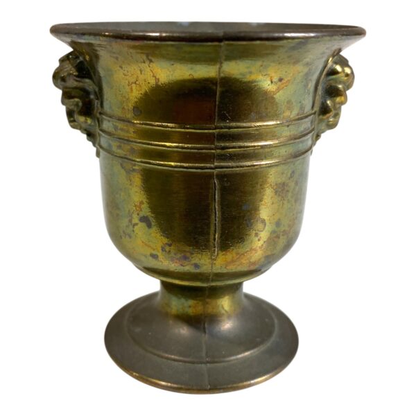 Liten Mässing Mortel 7cm Vintage Design Retro