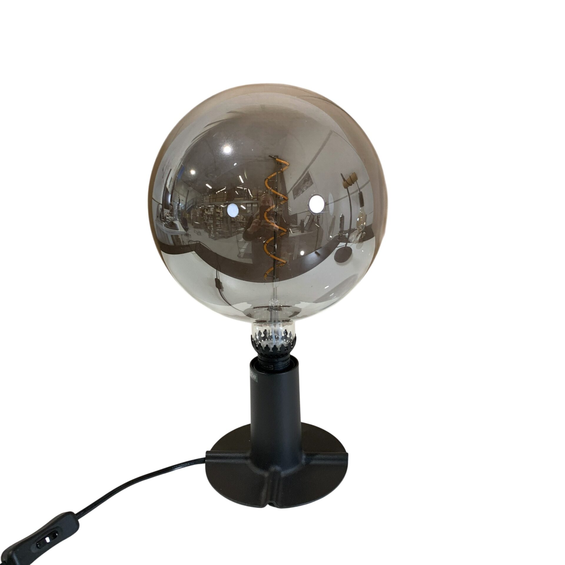 IKEA Skallran bordslampsfot Lampa Svart Glas Bordslampa 35cm