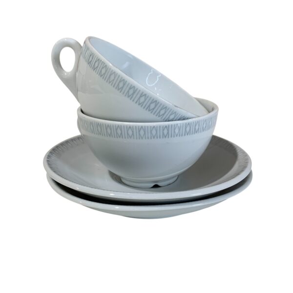 Upsala-Ekeby Karlskrona 2 st Kaffekopp med Fat Vintage Retro Uppsala Ekeby UE