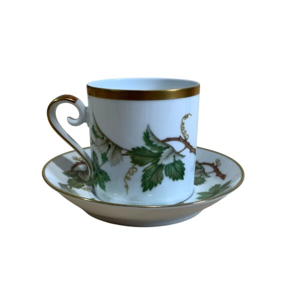 Hackefors Porslinsfabrik Kopp & Fat Vit Vintage 6cm Retro Design