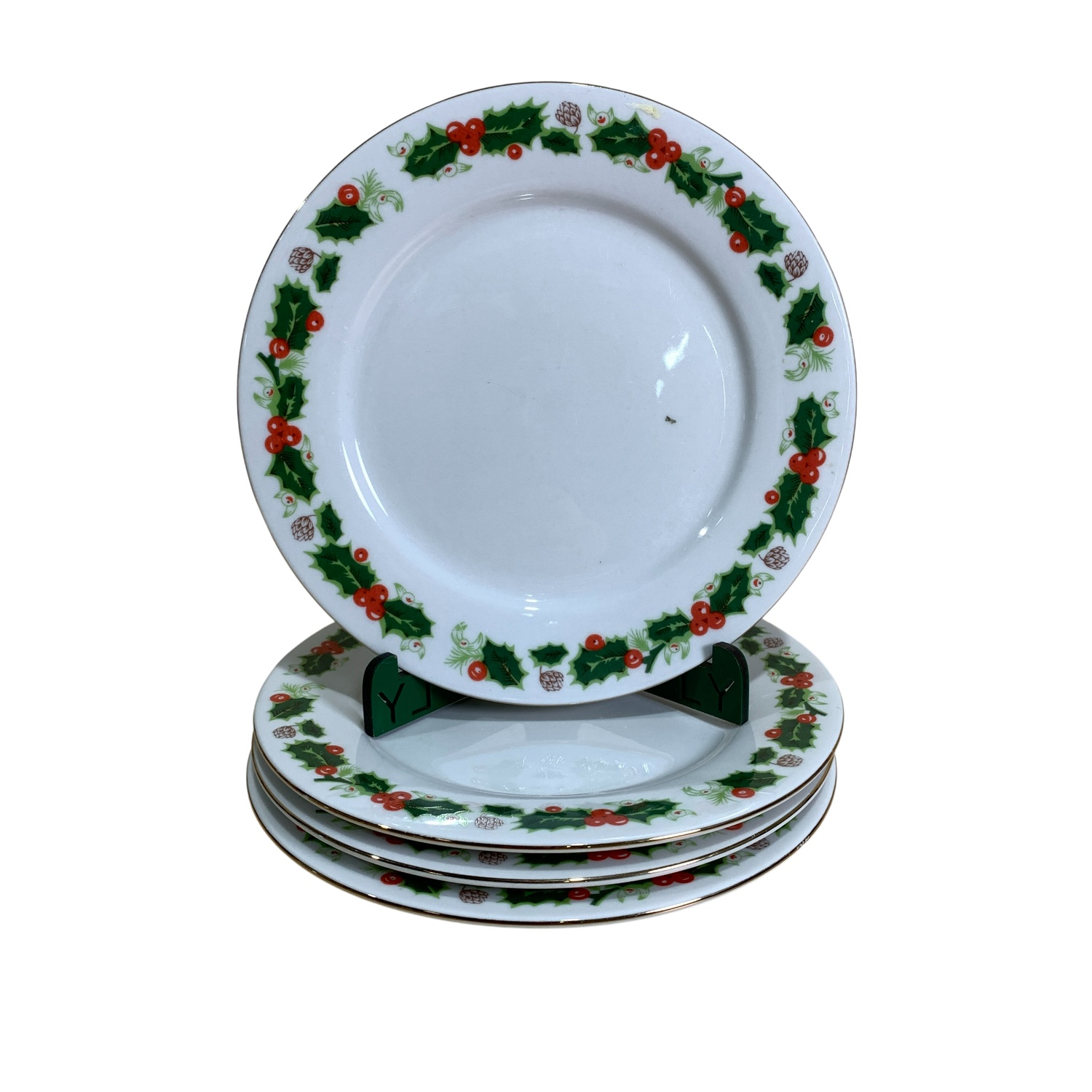 China 4 st Assietter Mistel 18cm Vintage