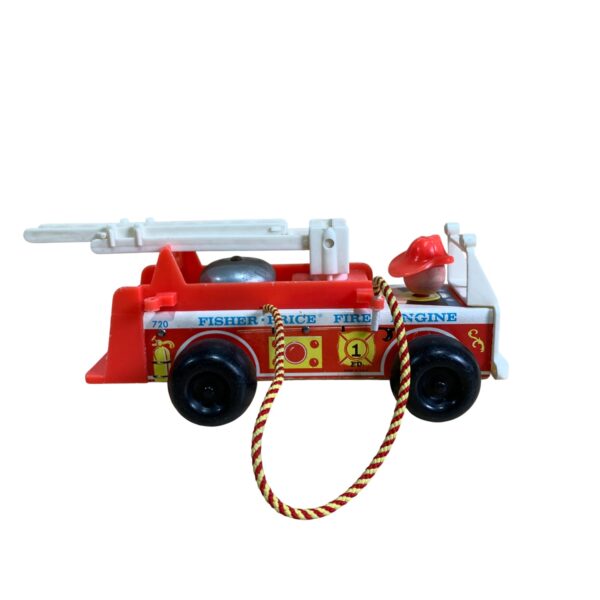 Fisher Price 720 Fier Engine 69 Toys Leksaksbil Brandbil Vintage 20cm