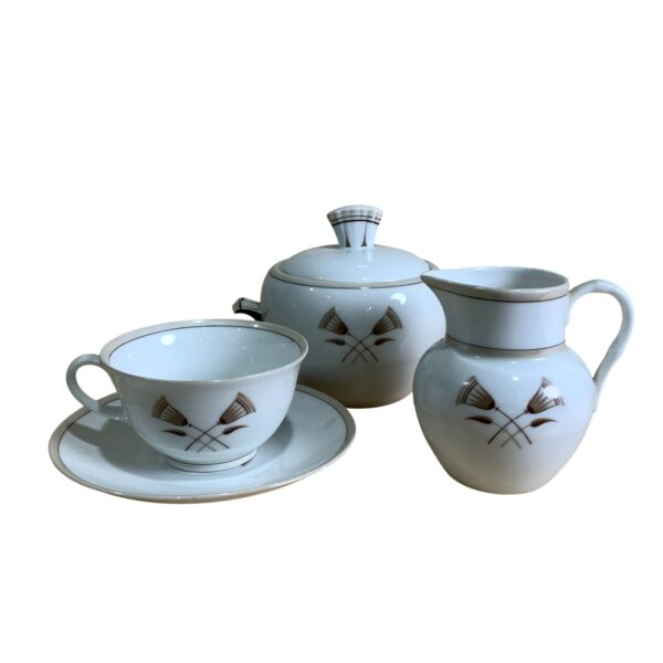 Lidköping Lotus Kaffekopp Sockerskål Kanna 3-delar