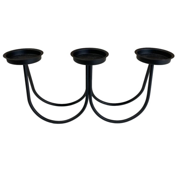 Ljushållare 3-armad Svart Metall Design