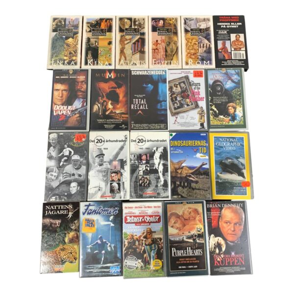 VHS Filmer VHS Film 21st Fantomen Asterix Obelix Purple Hearts Nattens Jägare