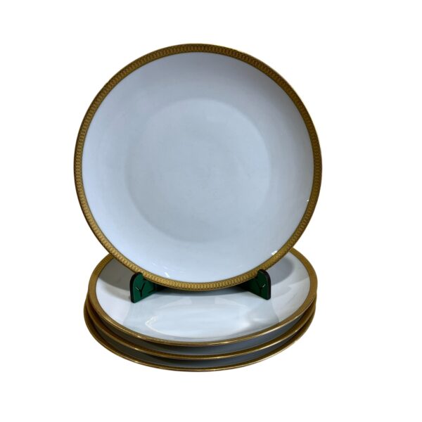 Bavaria Seltmann Weiden 4st Tallrikar19cn Vit Guldkant