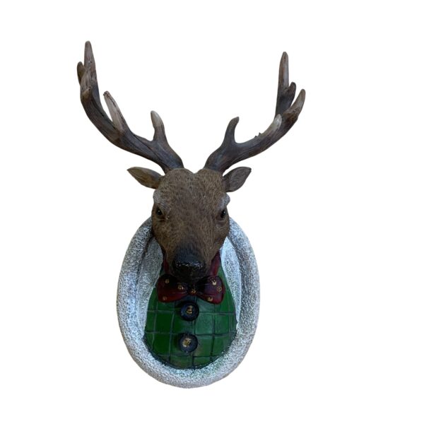 Väggrelief Rådjur Grön Prydnad 22cm