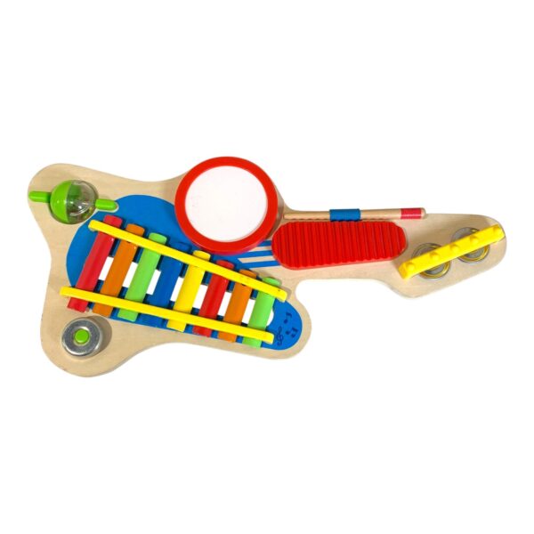 Playtive Musikleksak Trumma Xylofon Skallra Klocka Skrapbräda Tamburin Trä
