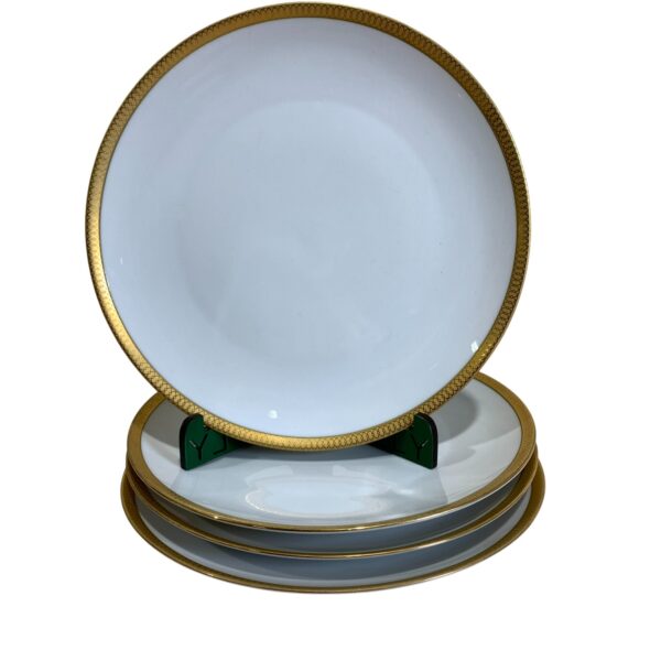 Bavaria Seltmann Weiden 4st Tallrikar19cn Vit Guldkant