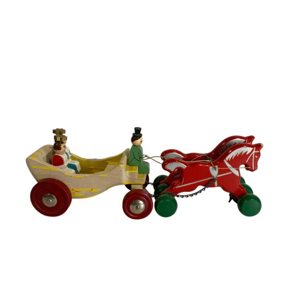 Brio Leksak Häst med Vagn Träleksak Vintage