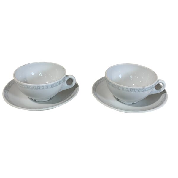 Upsala-Ekeby Karlskrona 2 st Kaffekopp med Fat Vintage Retro Uppsala Ekeby UE