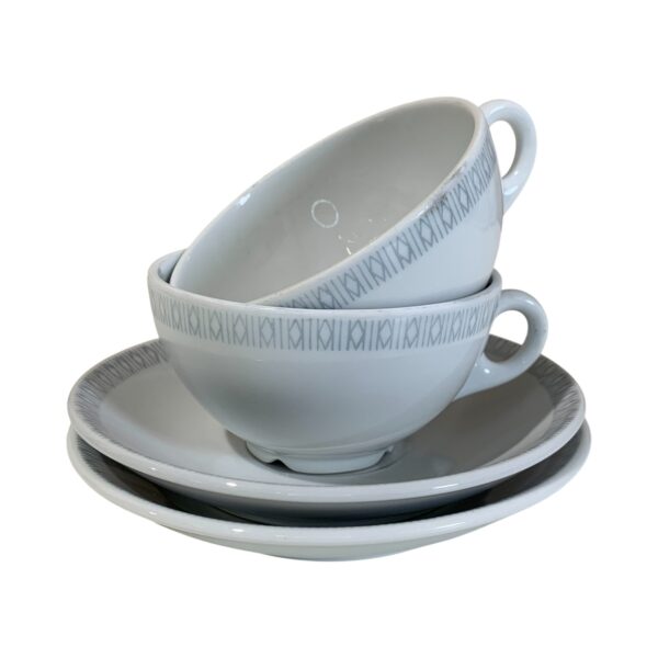 Upsala-Ekeby Karlskrona 2 st Kaffekopp med Fat Vintage Retro Uppsala Ekeby UE