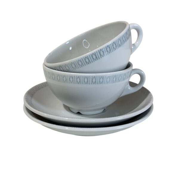 Upsala-Ekeby Karlskrona 2 st Kaffekopp med Fat Vintage Retro Uppsala Ekeby UE