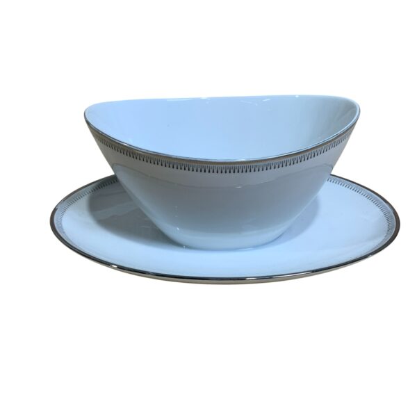 Seltmann Weiden Bavaria Såsskål Vit Silverkant 21cm Skål Såss