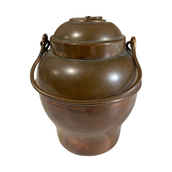 Liten Kopparhink Hink med Lock 11cm Kopparföremål Koppar Vinatge