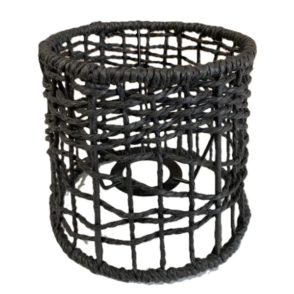 Lampskärm Svart Flätad Design Lamptillbehör