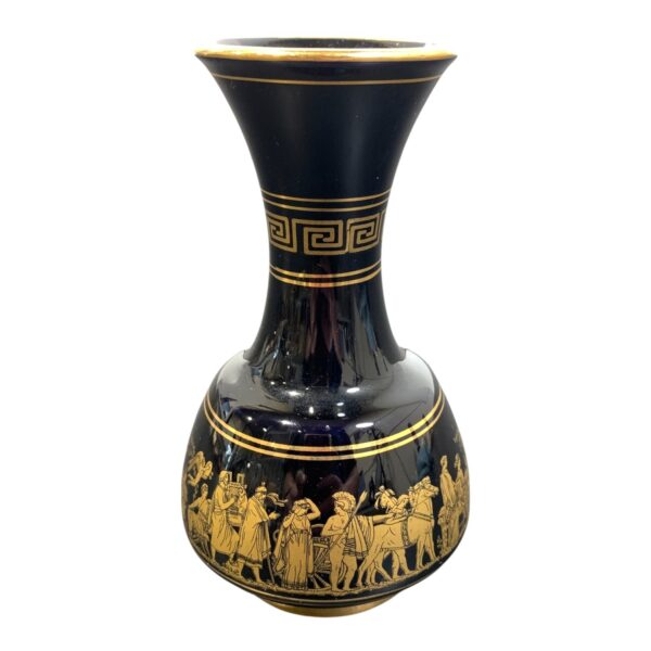 Neofitou Keramik Vas 24K Guld Etsad Stämplad Vintage Design Retro