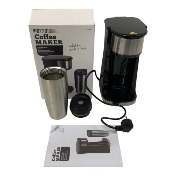 Clas Ohlson Kaffebryggare med Termosmugg 420ml Kaffe Bryggare 2 Go Coffee Maker