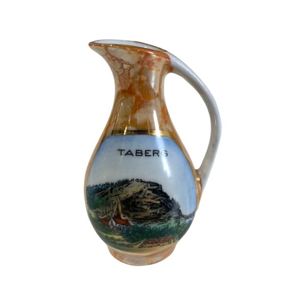 Liten Vas Hänkel 9cm Hänkelvas Taberg Berg Motiv Vintage Retro Design