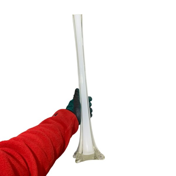 Hundbensvas Vit Glas 50cm Vas Glas