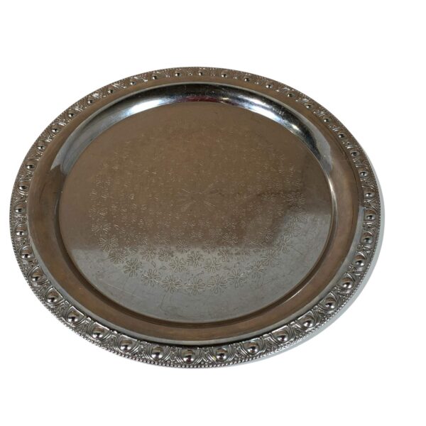 Fat Rund 32 cm Metall Blomma