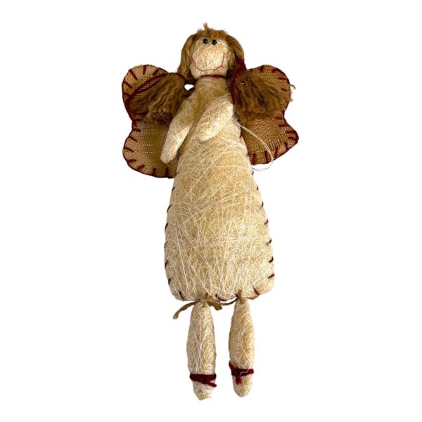 Ängel 42 cm Julgranspynt Julgran Jul Advent Pynt Julpynt Julsaker Jute Tråd