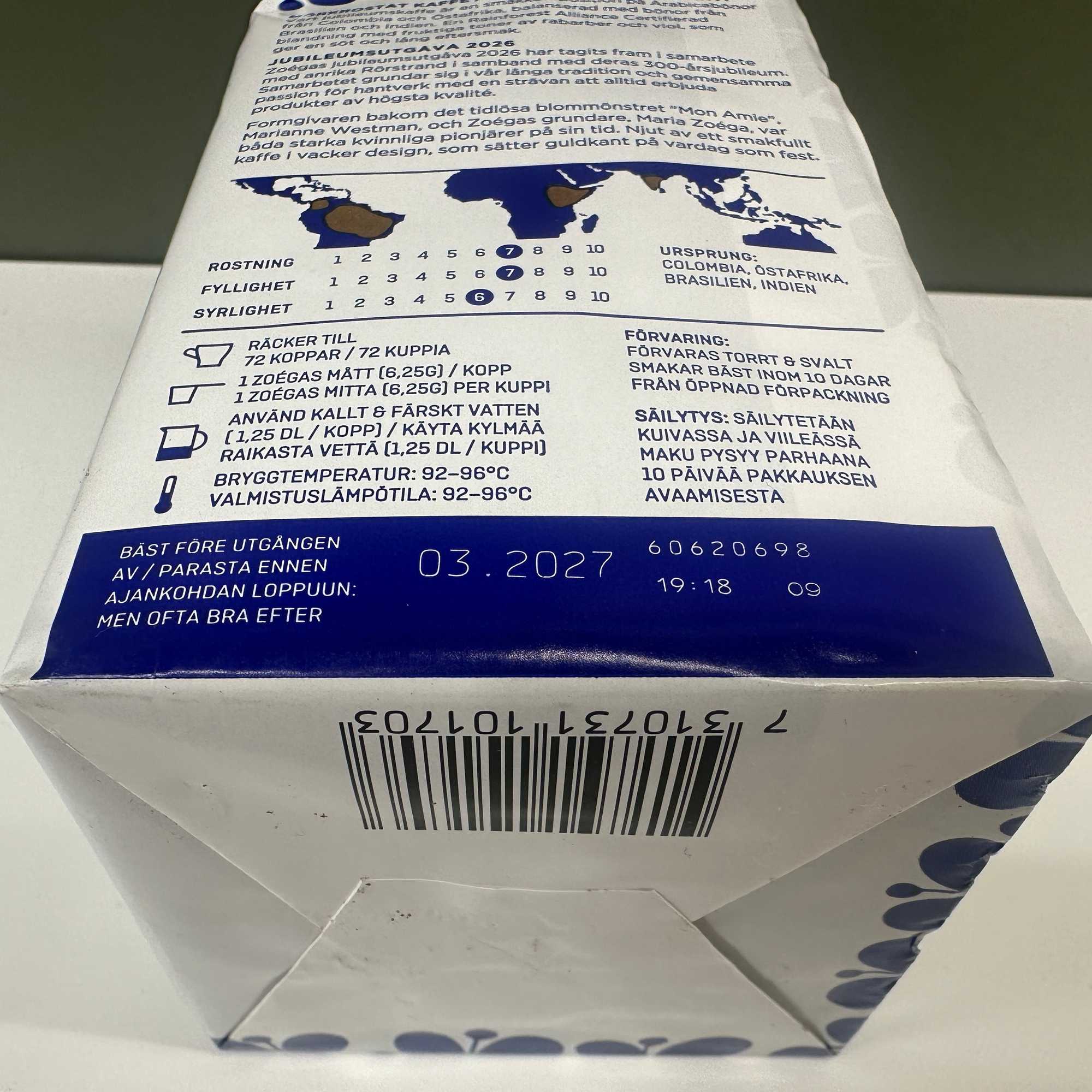 Mon Amie Kaffe Rörstrand Zoégas Jubileumsutgåva 2026 450g Rabarber Viol ...