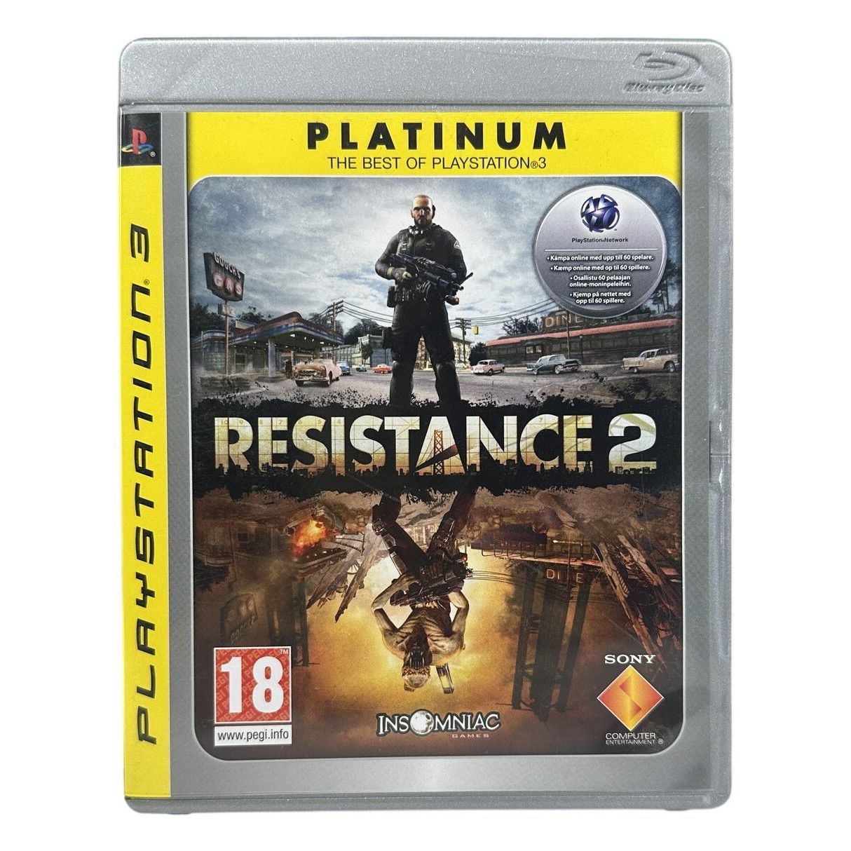 Sony Resistance 2 Platinum Playstation 3 PS3 Spel Fodral Manual