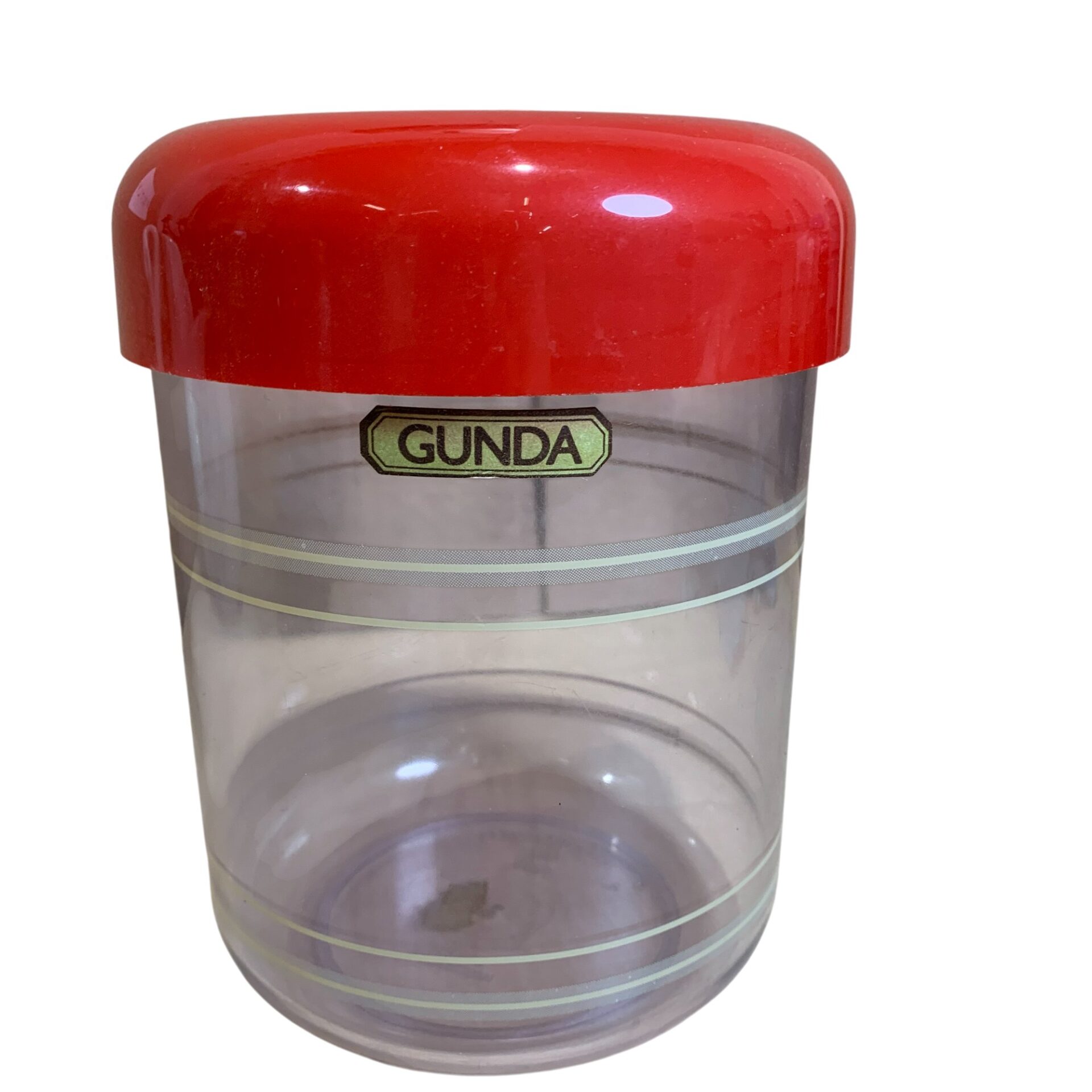 Gunda Plastex 692 Burk Retro Röd Plast 17 cm