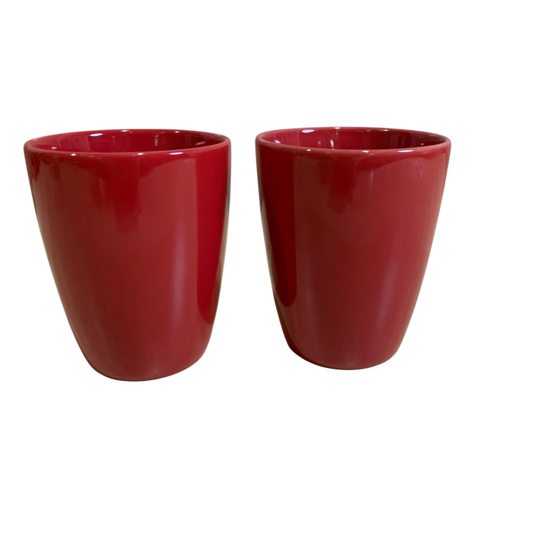 Höganäs 2st Muggar Röd Koppar utan öra 10cm Design Keramik