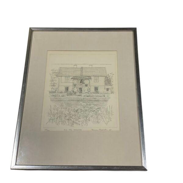 1969 Rum för resande Tavla Tavla Signerad 42cm