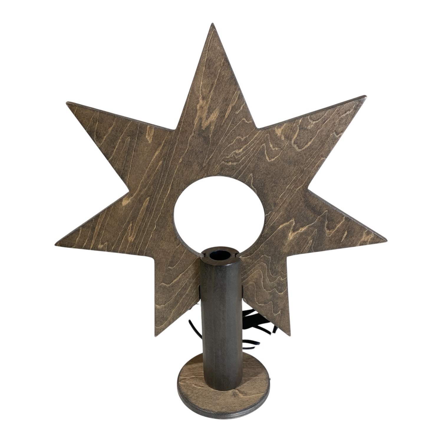 Bordslampa 43cm Lampa E14 Stjärna Design Trä