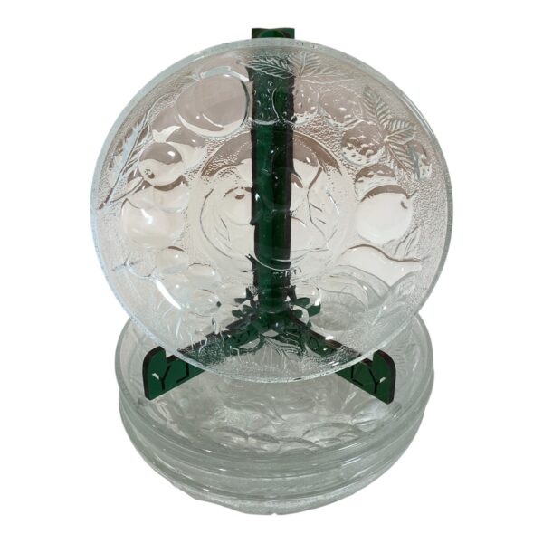 Glasfat 4st ca 15cm Fat Assietter Glas Vintage Design Retro