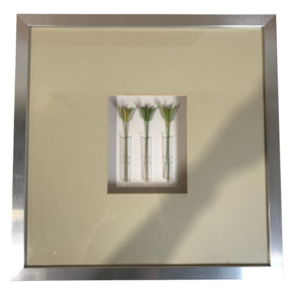 The Wall London Tavla Installation Konstgjord Blomma Blommor 42cm Signerad