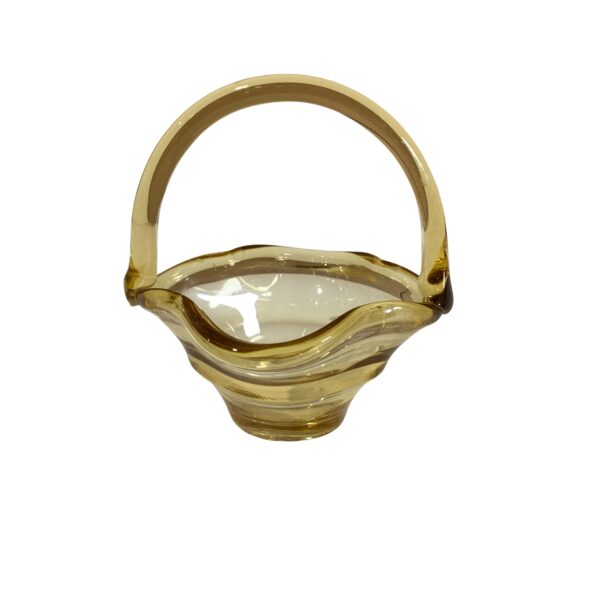 Glasskål Gul Glaskorg Korg 13cm Gul