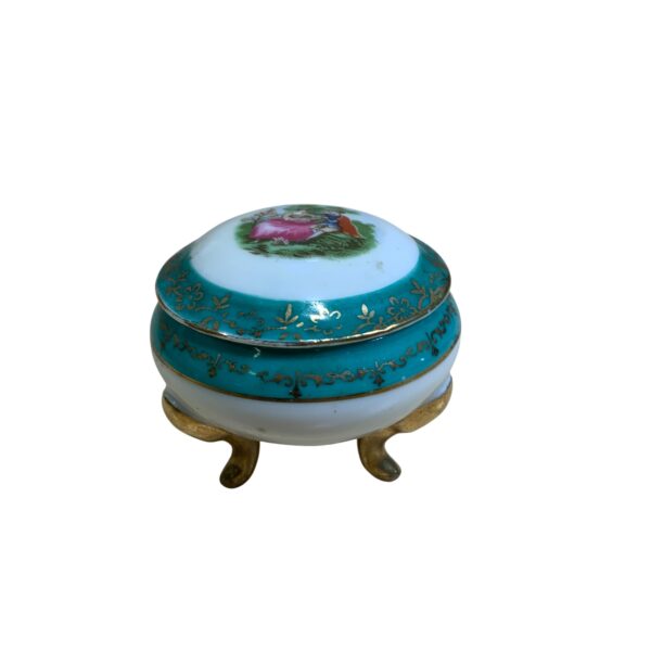 Liten Lockskål Grön Par Ask Smyckesask 6cm