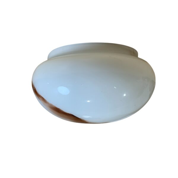 Glasskärm Vit Glas Vintage Brun Lampskärm