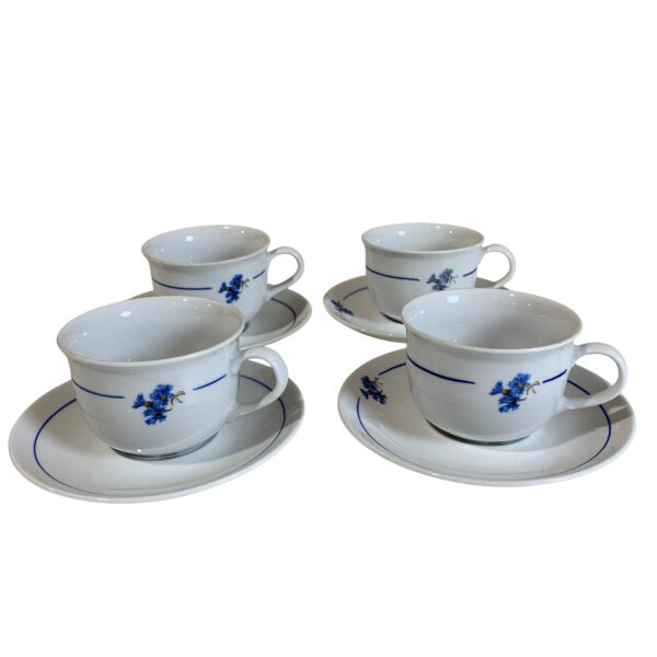 Mariehult Sweden Blåklint 4st Koppar & Fat Vit 7,5cm Design