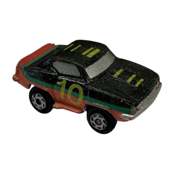 Micro Machines Leksaksbil Metall Svart Röd Grön Nummer 10 Retro 90-tal