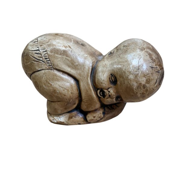 Skulpturer Trä Brun Vintage 14cm Prydnad