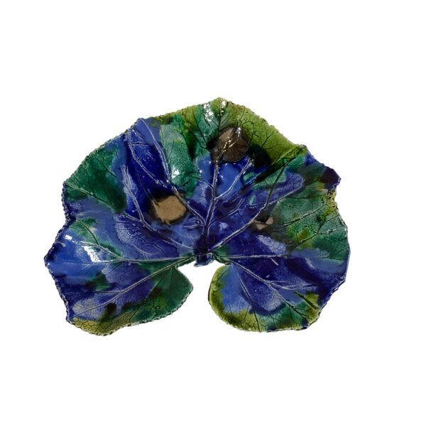 Fat Löv Signerad Blå 27cm Lövformat