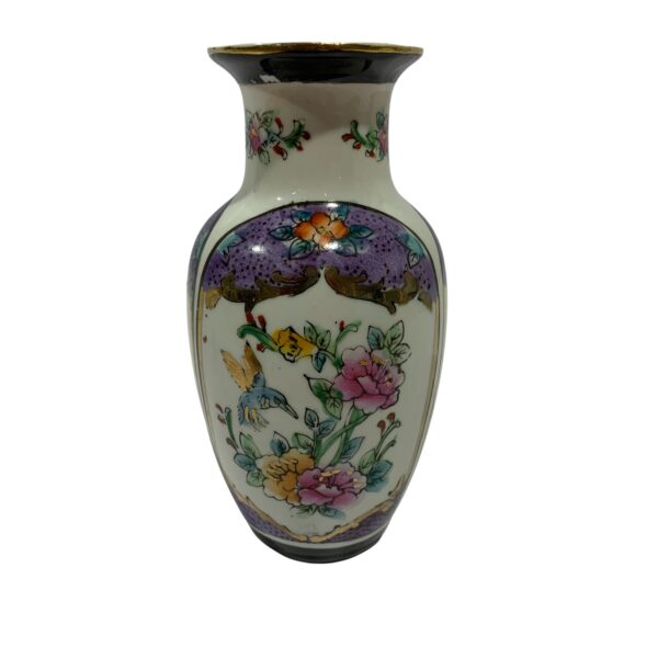 Vas Lila 13cm Fågel Vintage