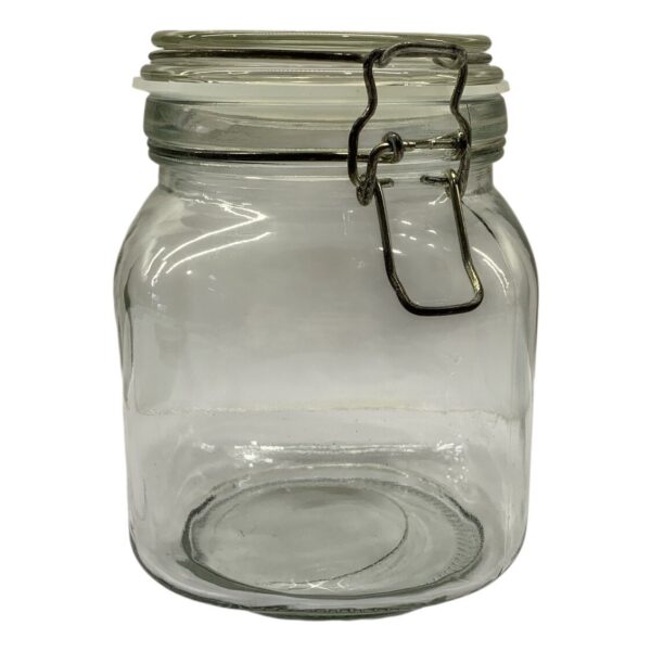 Glasburk Med Lock Spänne Transparent Förvaring Sylt Inläggning