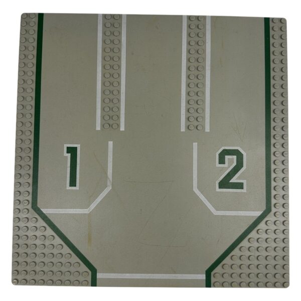 Lego Basplatta Grå Startbana Nummer 1 2 Vintage Byggplatta Plast