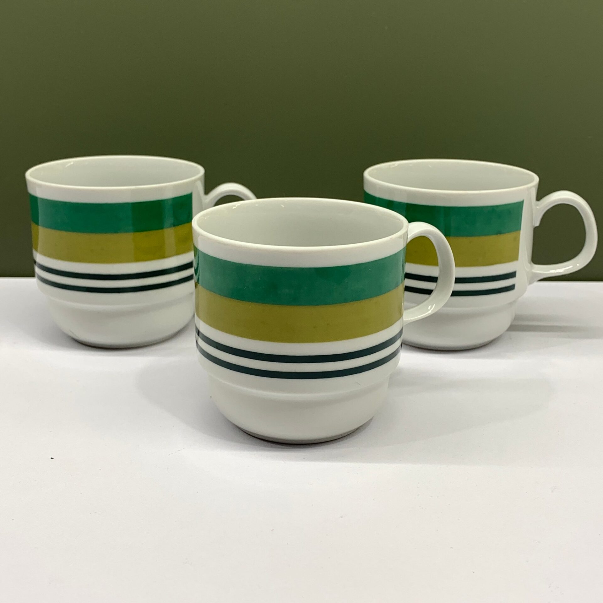 Bareuther Waldsassen Koppar 3st Grön Retro Vintage 7cm