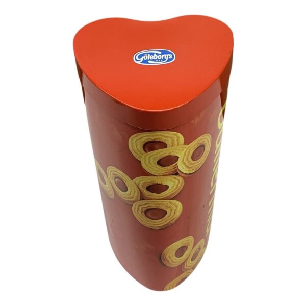 Göteborgs Ballerina Burk Plåt Hjärta Röd Retro Kex Kakor Förvaring Dekor